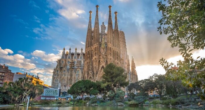 Gaudi Cathedral Stairs